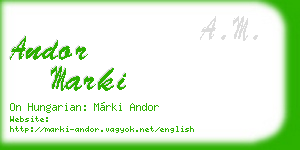 andor marki business card